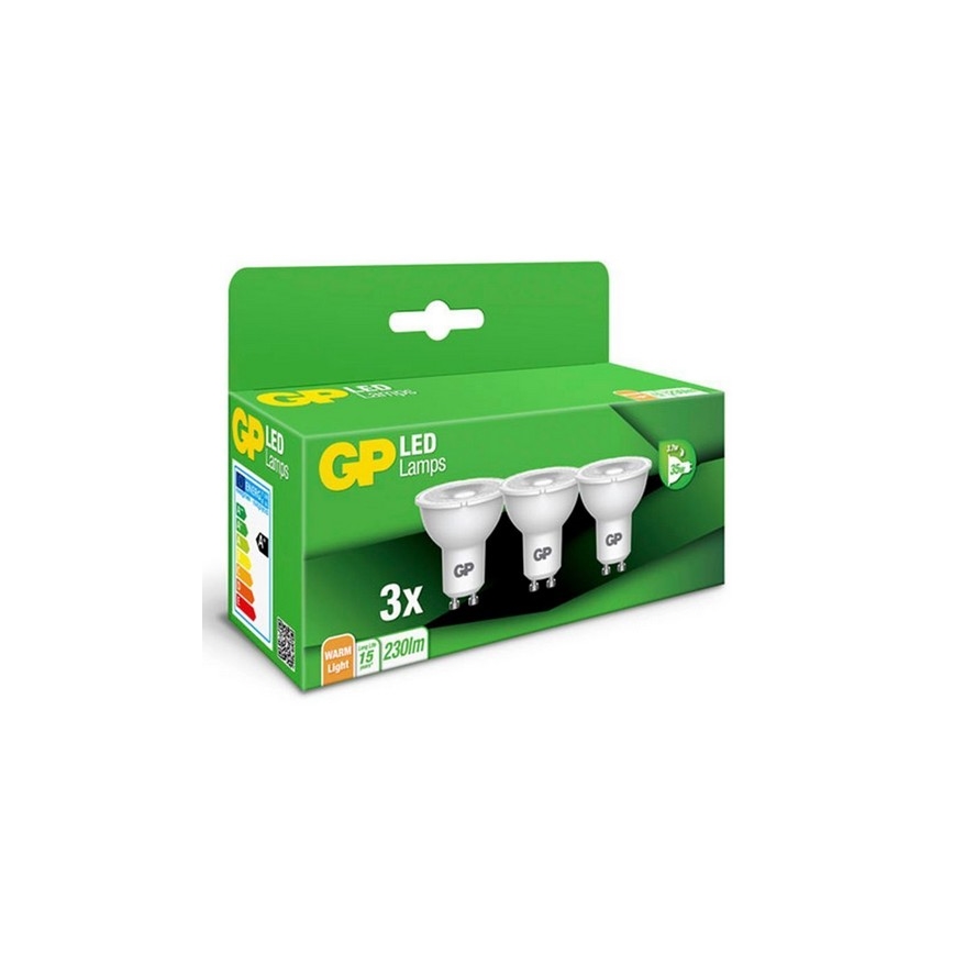 SÆT 3x LED-pære GU10/3,1W/230V 2700K - GP