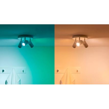 SÆT 3x LED-pære med RGBW-farver dæmpbar PAR16 GU10/4,7W/230V 2200-6500K Wi-Fi - WiZ