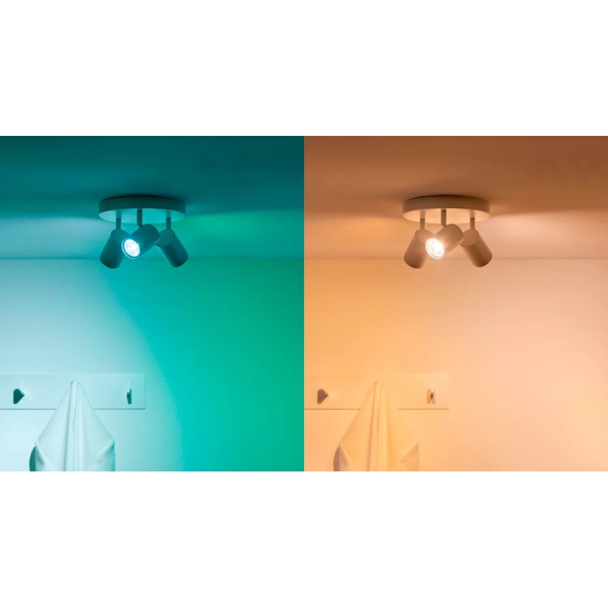 SÆT 3x LED-pære med RGBW-farver dæmpbar PAR16 GU10/4,7W/230V 2200-6500K Wi-Fi - WiZ