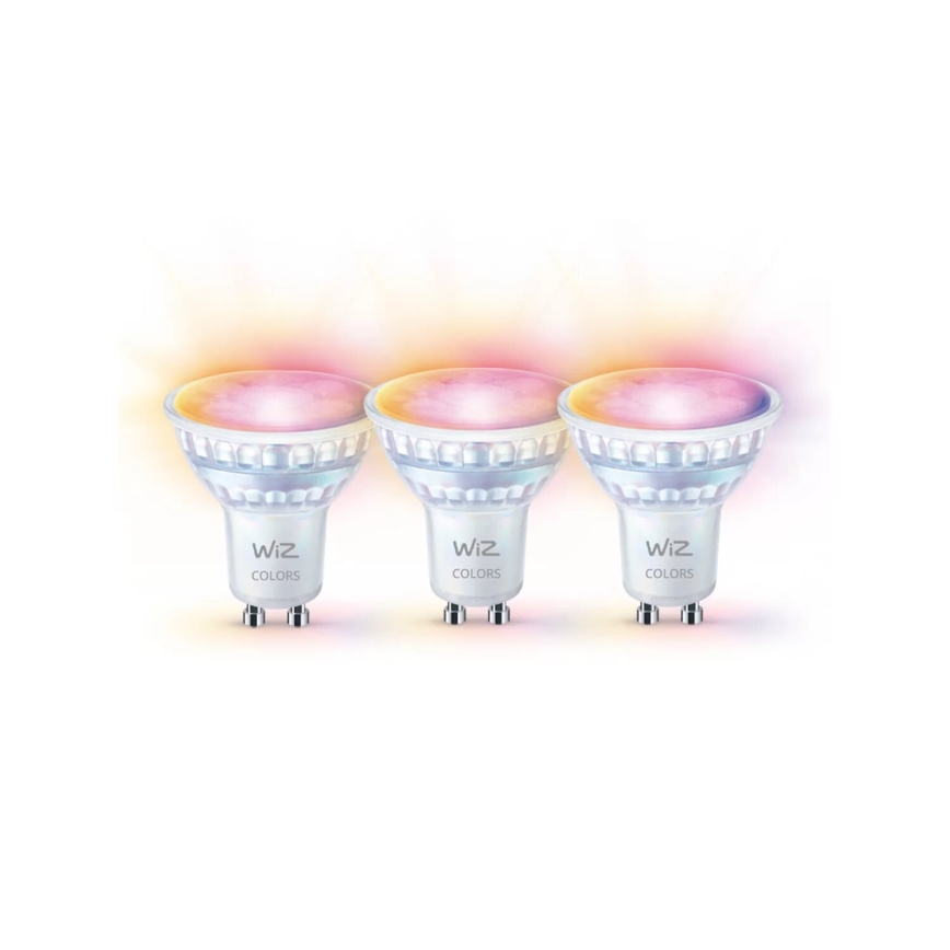 SÆT 3x LED-pære med RGBW-farver dæmpbar PAR16 GU10/4,7W/230V 2200-6500K Wi-Fi - WiZ