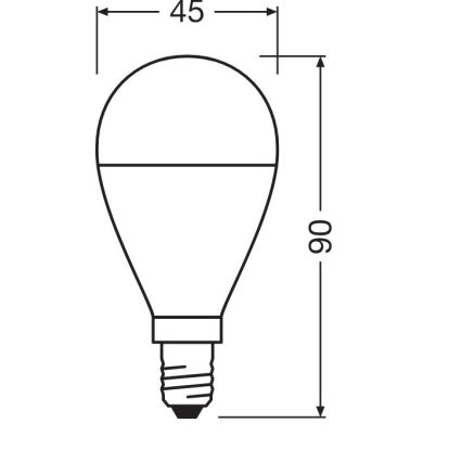 SÆT 3x LED-pære P45 E14/7,5W/230V 3000K - Osram