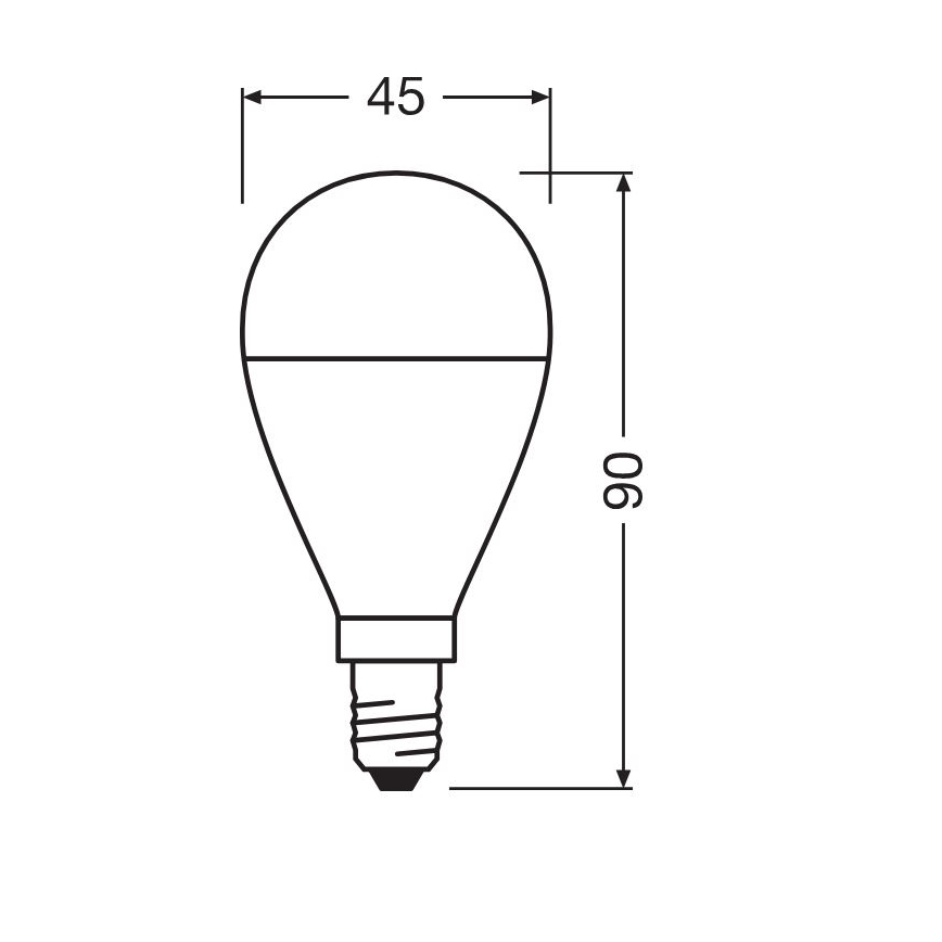 SÆT 3x LED-pære P45 E14/7,5W/230V 3000K - Osram