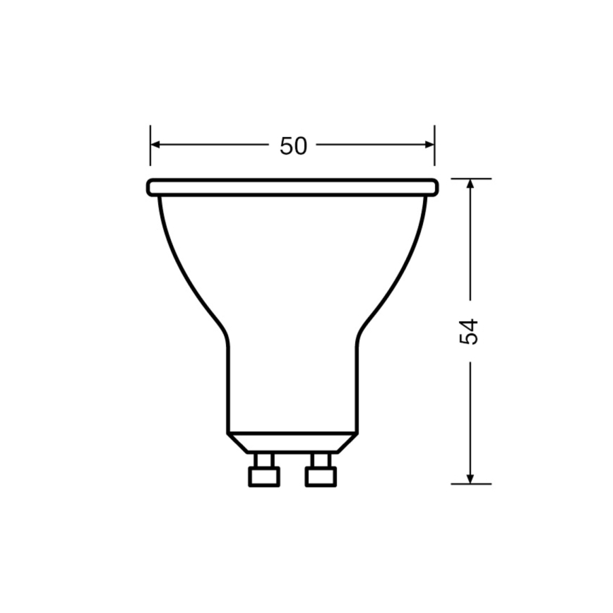 SÆT 3x LED-pære PAR16 GU10/4,5W/230V 6500K 36° - Osram