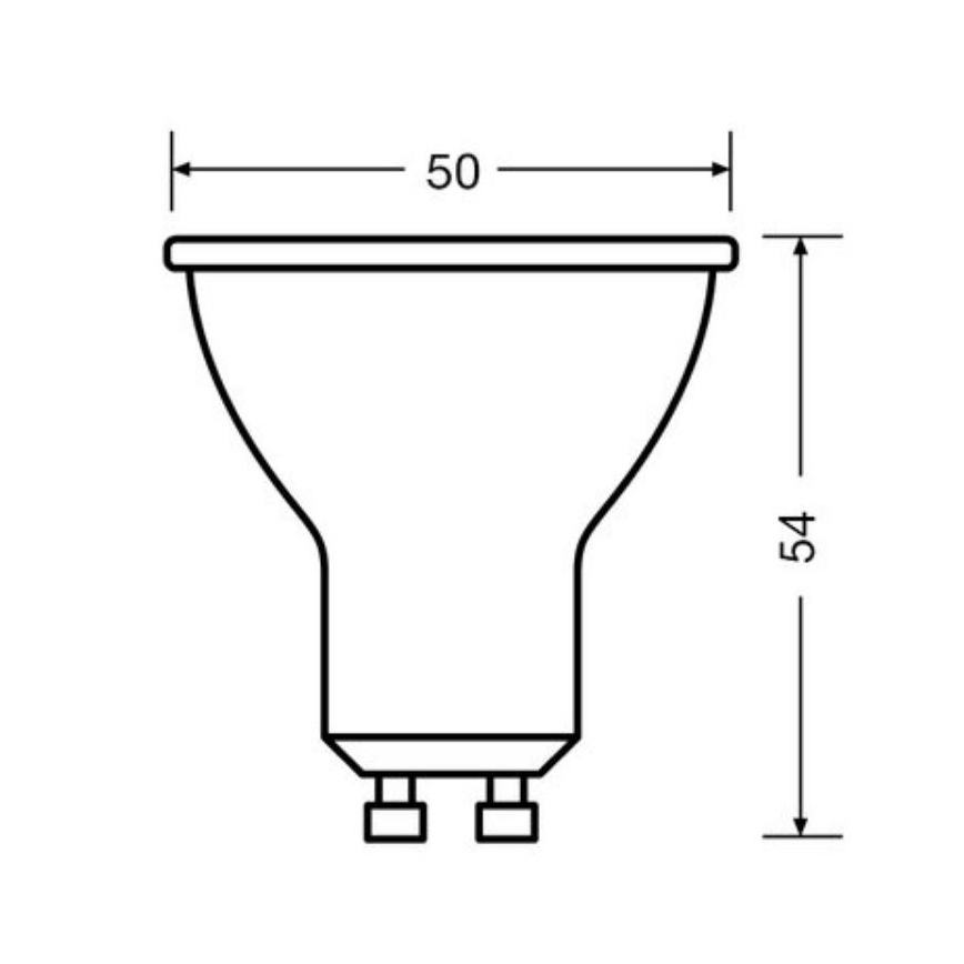 SÆT 3x LED-pære PAR16 GU10/6,9W/230V 6500K - Osram
