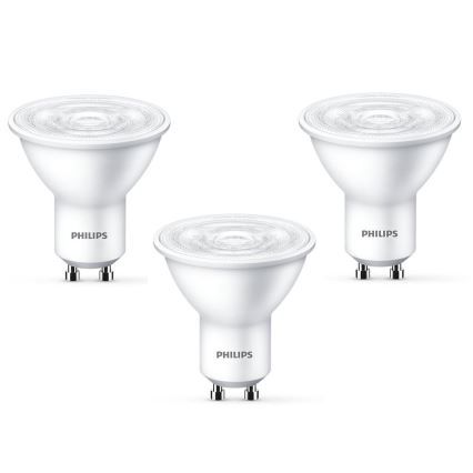 SÆT 3x LED pære Philips GU10/4,7W/230V 2700K