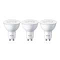 SÆT 3x LED-pære Philips GU10/4,7W/230V 2700K