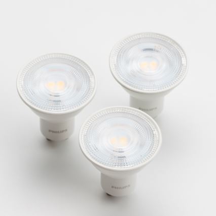 SÆT 3x LED-pære Philips GU10/4,7W/230V 2700K