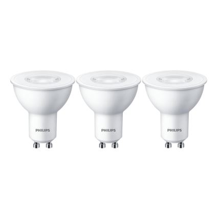 SÆT 3x LED-pære Philips GU10/4,7W/230V 2700K