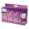 SÆT 3x LED-pære VINTAGE Philips A60 E27/7W/230V 2700K