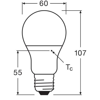 Sæt 3x LED-pærer A60 E27/10W/230V 3000K - Osram