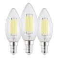 Sæt 3x LED-pærer VINTAGE C35 E14/2,2W/230V 2700K - Eglo 110439