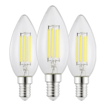 Sæt 3x LED-pærer VINTAGE C35 E14/2,2W/230V 2700K - Eglo 110439