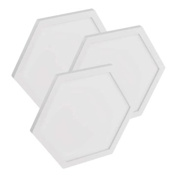 SÆT 3x LED RGBIC+CCT Panel dæmpbart - forlængerdel 3xLED/1,8W/230V Wi-Fi Tuya