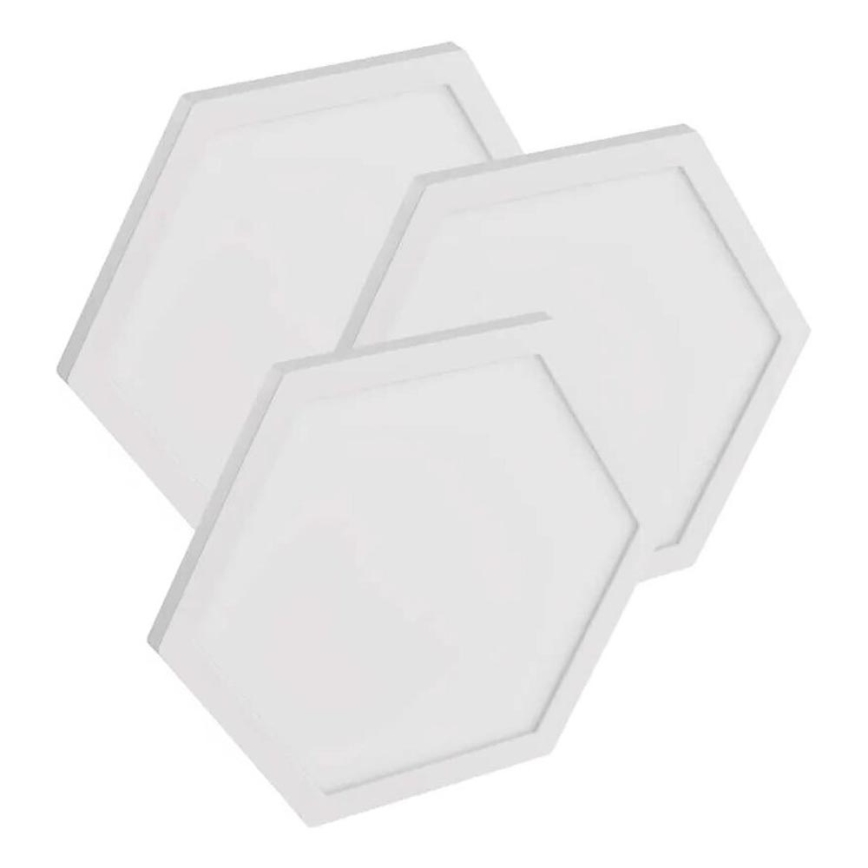 SÆT 3x LED RGBIC+CCT Panel dæmpbart - forlængerdel 3xLED/1,8W/230V Wi-Fi Tuya