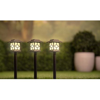 SÆT 3x LED solcellelampe LED/1,2V