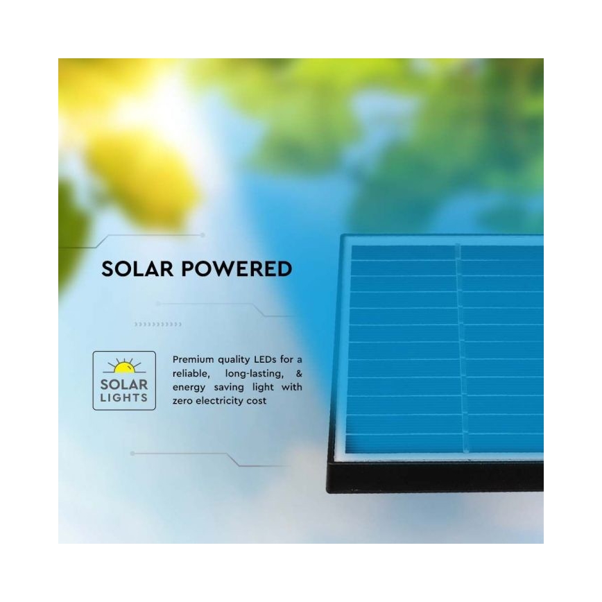 SÆT MED 3 LED Udendørs solcellelampe 3xLED/1,2W/3,7V IP65 3000K 4000 mAh