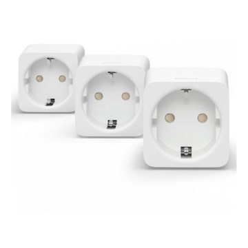 SÆT 3x Smart-stik Philips Hue Smart stik EU SCHUKO