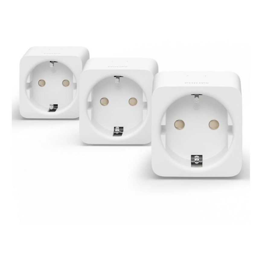 SÆT 3x Smart-stik Philips Hue Smart stik EU SCHUKO