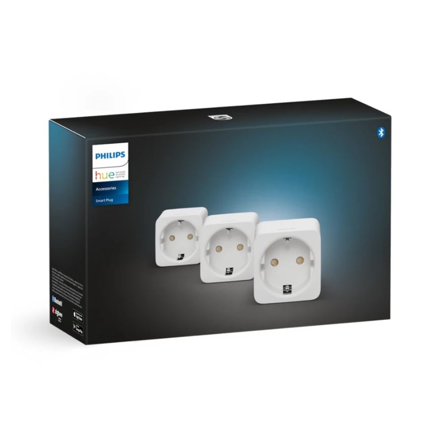 SÆT 3x Smart-stik Philips Hue Smart stik EU SCHUKO