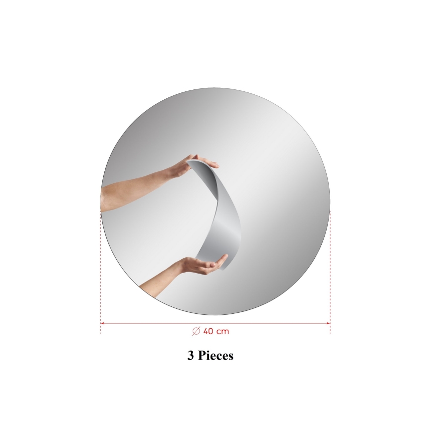 SÆT MED 3 Vægspejle ROUND Ø 40 cm