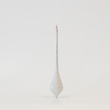 SÆT 4x Julepynt 30 cm hvid