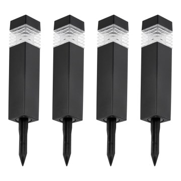 SÆT 4x LED solcellelampe LED/0,06W/1,2V 1xAAA 6000K IP44 100 mAh
