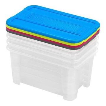 SÆT 4x Opbevaringsboks TEX BOX 4,5 l