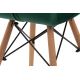 SÆT 4x Spisebordsstol TRIGO 74x48 cm lysegrøn/bøg