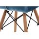 SÆT 4x Spisebordsstol TRIGO 74x48 cm mørkeblå/bøg