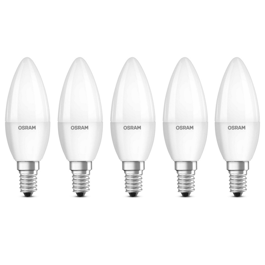 SÆT 5x LED-pære BASE B40 E14/4,9W/230V 2700K - Osram