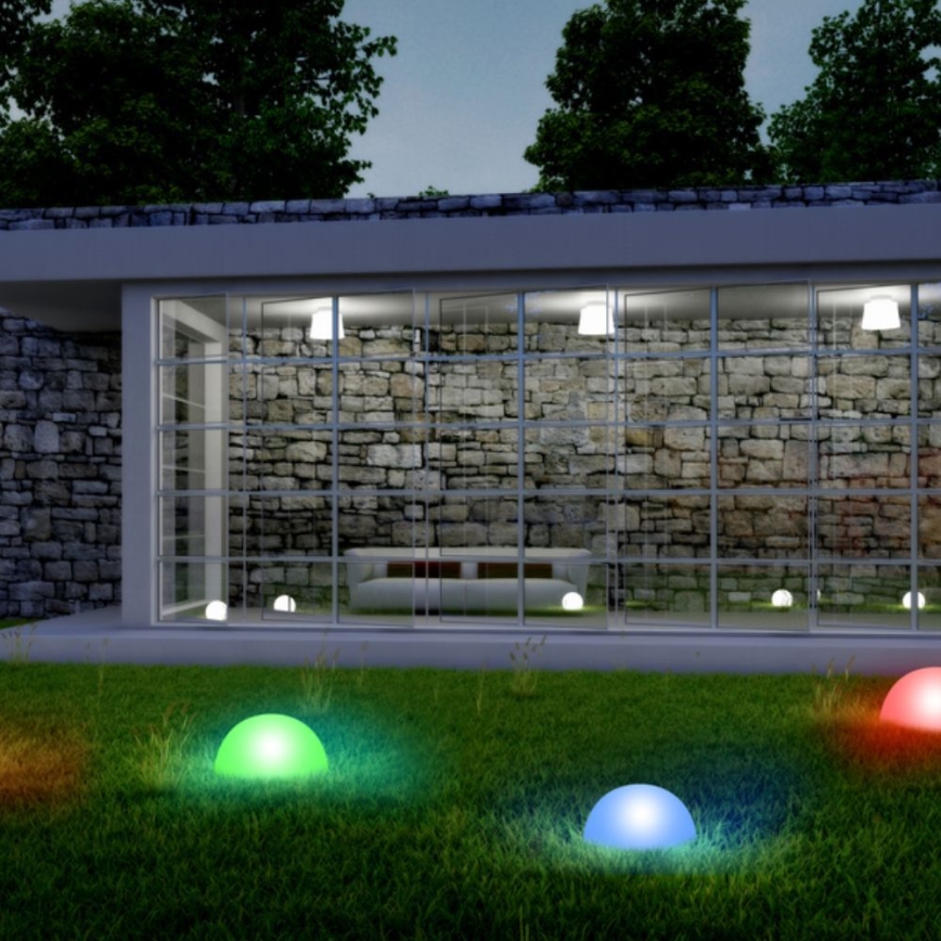 SÆT 5x LED solcellelampe LED/3,2V 600 mAh flerfarvet