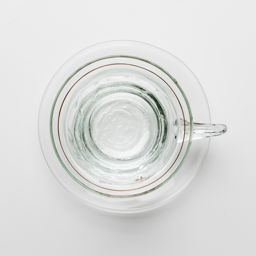 Sæt med 6 glas kopper med underkop, klar buket nr. 4