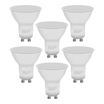 SÆT 6x LED-pære ECOLINE GU10/6W/230V 4000K - Brilagi