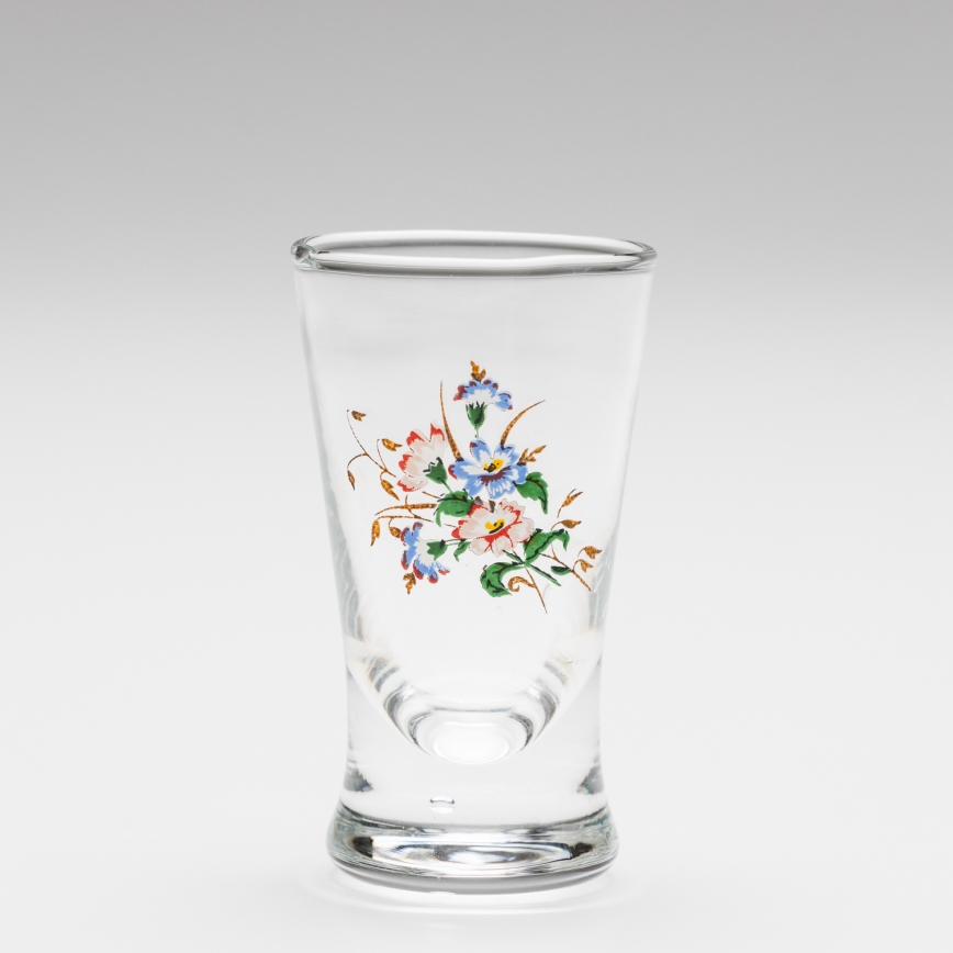Sæt 6x likørglas med buketmotiv no. 3