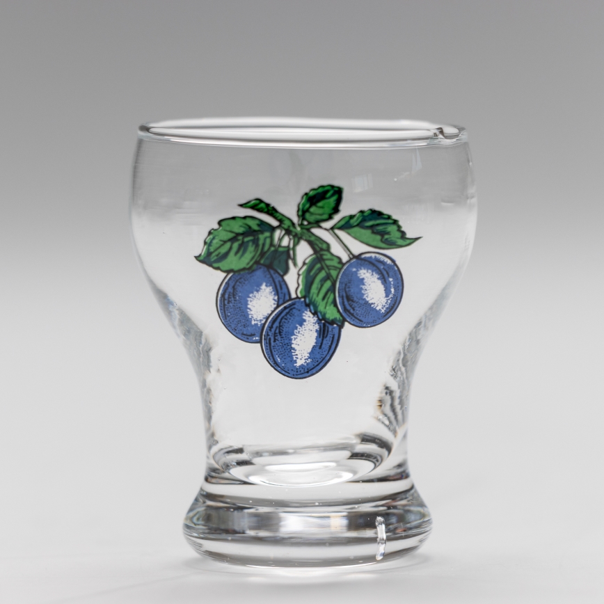 Sæt 6x likørglas transparent - blomme