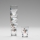 Sæt 6x likørglas transparent - blomstermønster no. 6