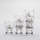 Sæt 6x likørglas transparent - blomstermønster nr. 3