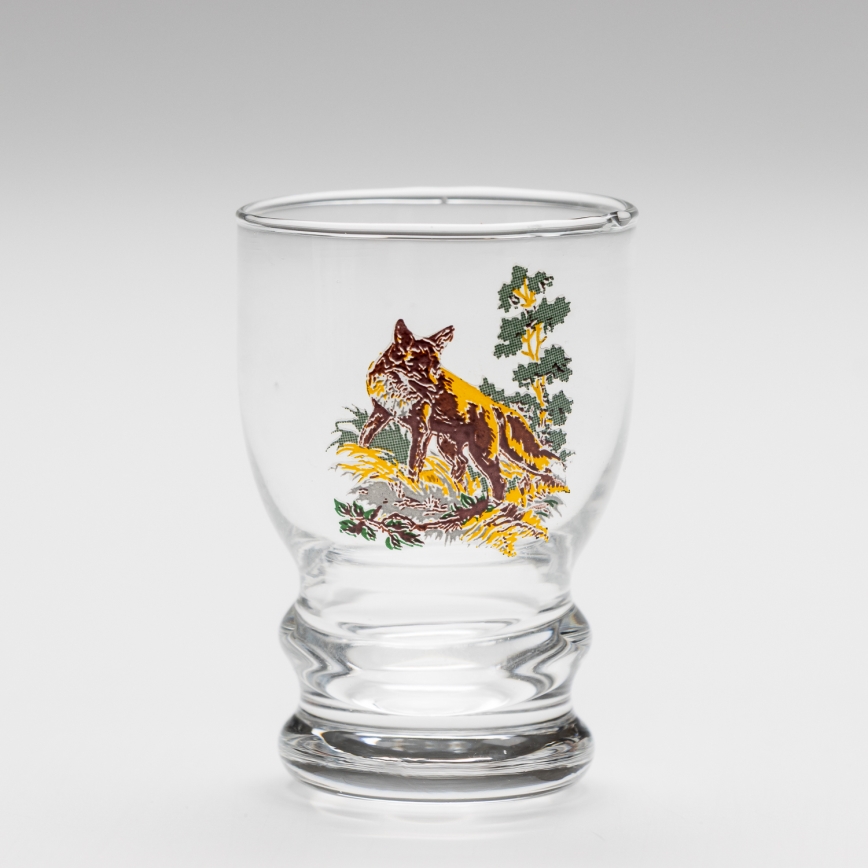 Sæt 6x likørglas transparent - jagtmotiv