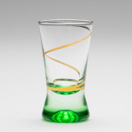Sæt 6x shotglas 25 mm transparent grøn
