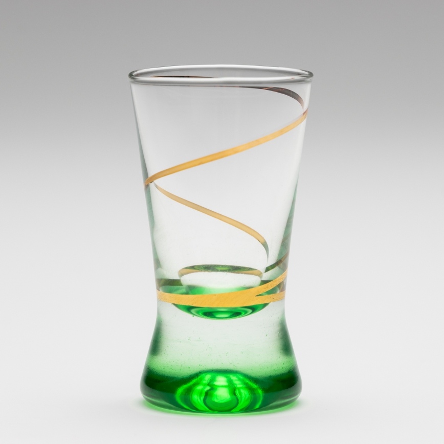 Sæt 6x shotglas 25 mm transparent grøn