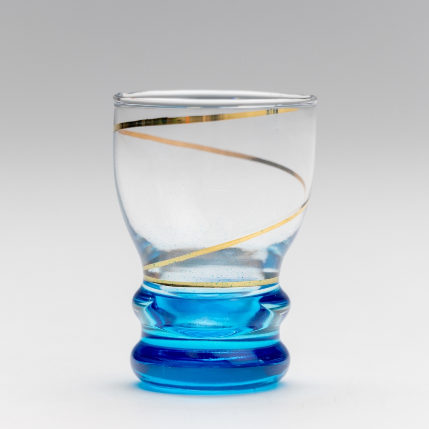Sæt 6x shotglas transparent blå