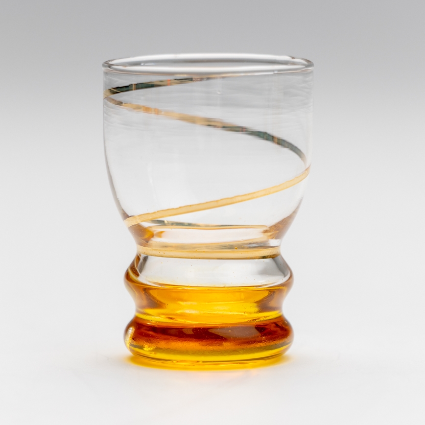 Sæt 6x shotglas transparent gul