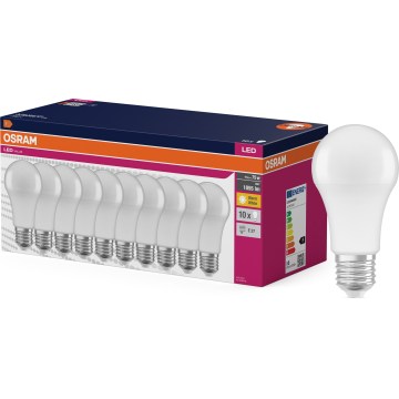 Sæt med 10 LED-pærer CLASSIC A75 E27/10W/230V 2700K - Osram