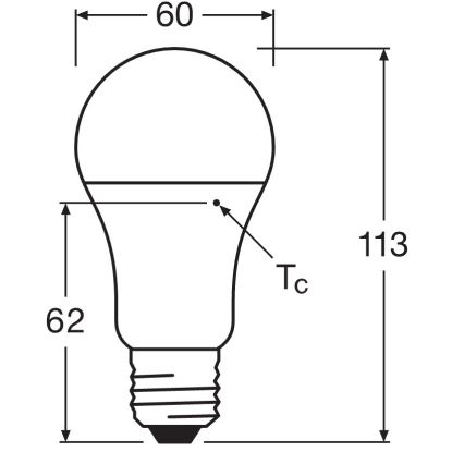 Sæt med 10 LED-pærer CLASSIC A75 E27/10W/230V 2700K - Osram