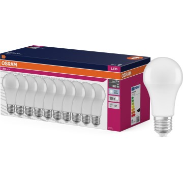 Sæt med 10 LED-pærer CLASSIC A75 E27/10W/230V 4000K - Osram