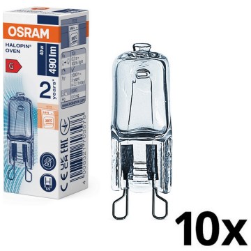 Sæt med 10 pærer til ovn HALOPIN G9/40W/230V 2700K - Osram