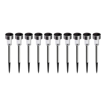 SÆT MED 10x LED Solcellelampe LED/0,06W/1,2V 6000K IP44 40 mAh
