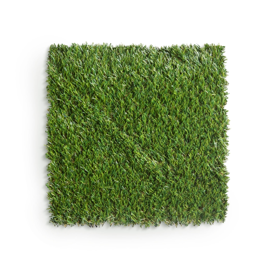 Sæt med 11 stk. kunstgræs 30×30 cm, 20 mm, grøn