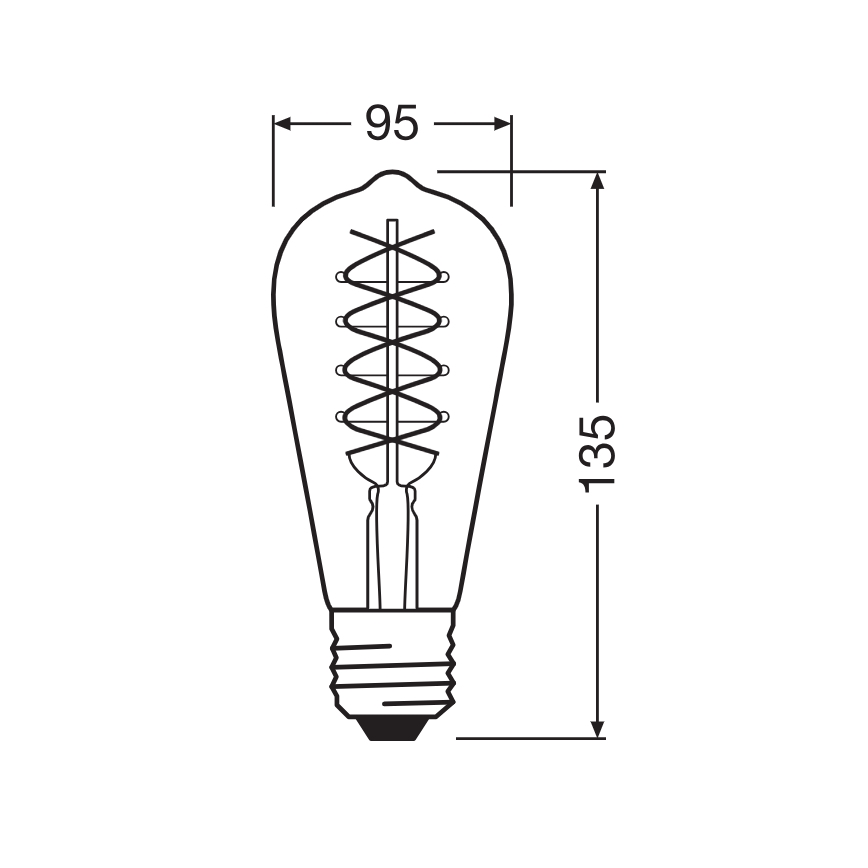 Sæt med 2 dæmpbare LED-filamentpærer E27/4,8W/230V 2200K - Osram