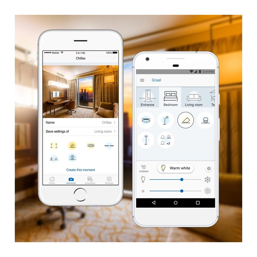 SÆT 2x LED dæmpbar pære A60 E27/9W/230V 2700K Wi-Fi + fjernbetjening - WiZ